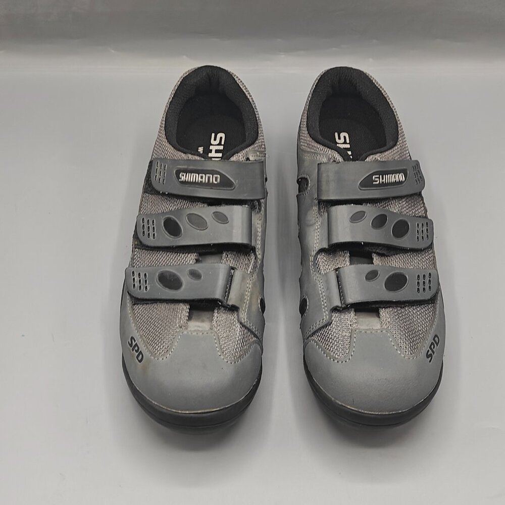 EUC Shimano SPD Men's Gray Cycling Mountain Bike Shoes US Sz 8.5 EUR 42 M-1206G - Picture 3 of 11